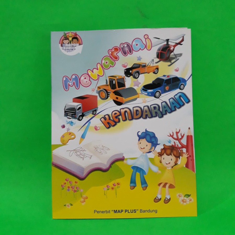 Buku Anak Mewarnai Kendaraan map plus