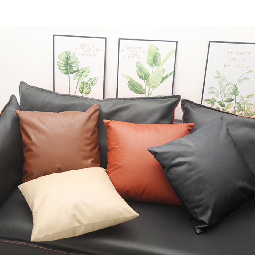 Sarung Bantal Sofa Kulit Bantal sofa kulit Bantal kursi 45cm*45cm