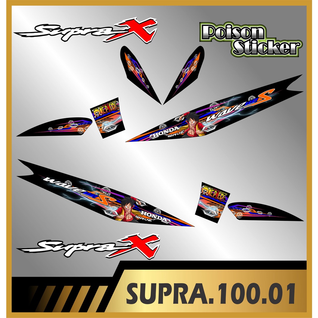 Stiker Striping SUPRA 100 Striping List HONDA SUPRA 100 code 01