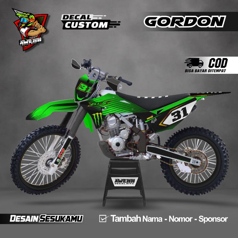DECAL KLX GORDON - KLX DTRACKER - KLX BF FULL BODY