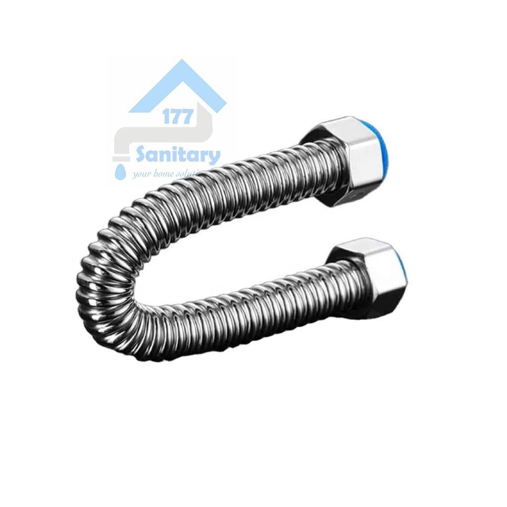 Fleksibel Kaku 80 Cm Stainless Murah AG- Selang air panas dingin flexible hose sambungan pipa air 80cm pemanas air heater