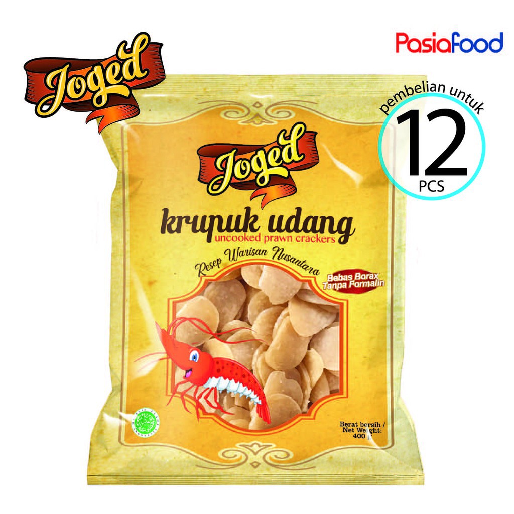 Pasiafood Krupuk Joged Kerupuk Udang Siap Goreng (12 Pcs)