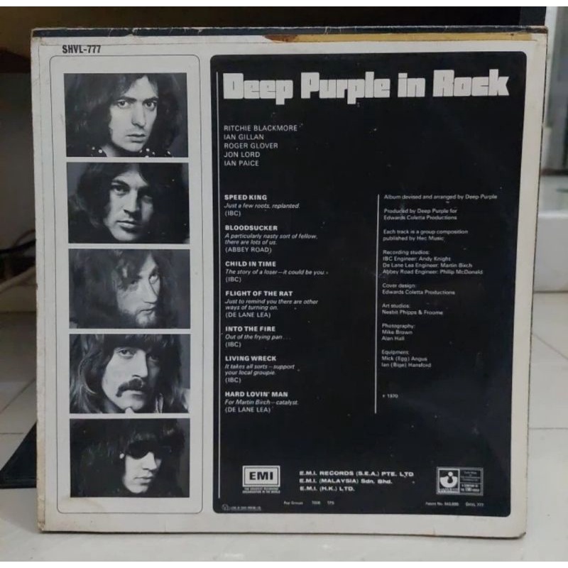 Vinyl Piringan Hitam PH 12 inch Deep Purple in Rock