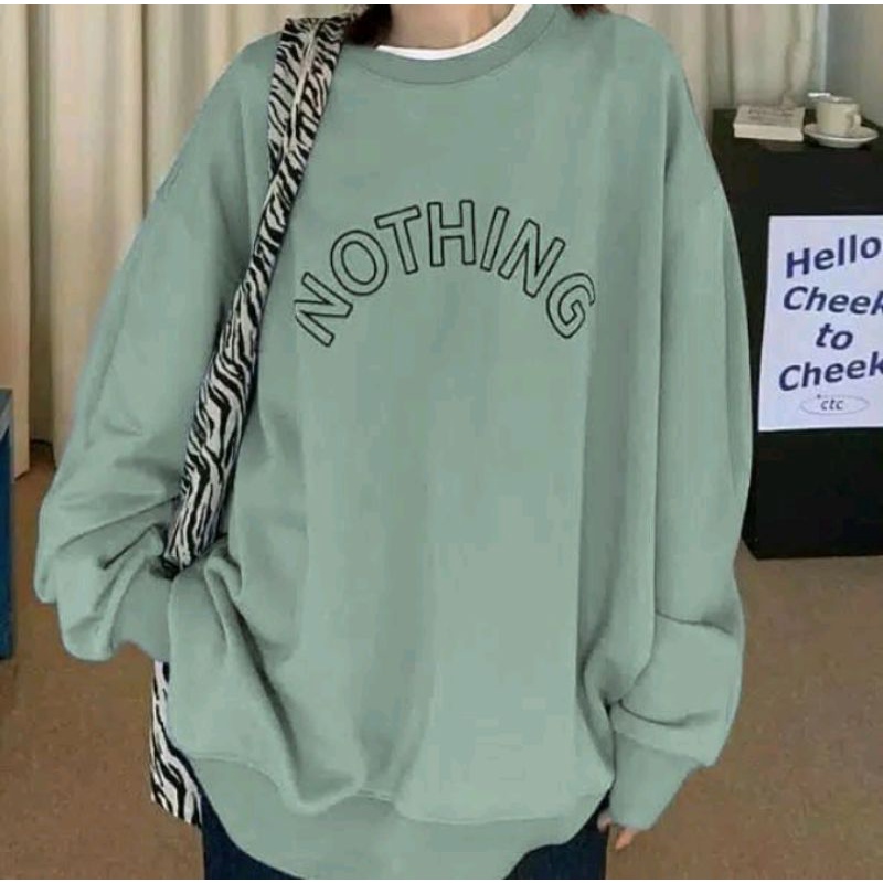 NOTHING SWEATER OVERSIZE WANITA - SWEATER OVERSIZE