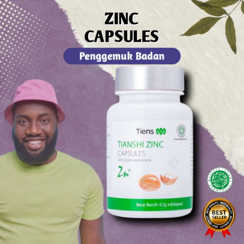 Zinc Capsules Suplemen Penggemuk Badan Terlaris Tiens Obat Menambah Berat Badan Herbal Ampuh Murah