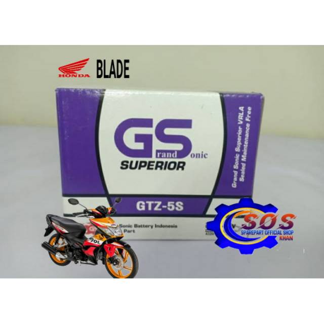 Aki Accu Kering Honda Blade GTZ5S GS Motor