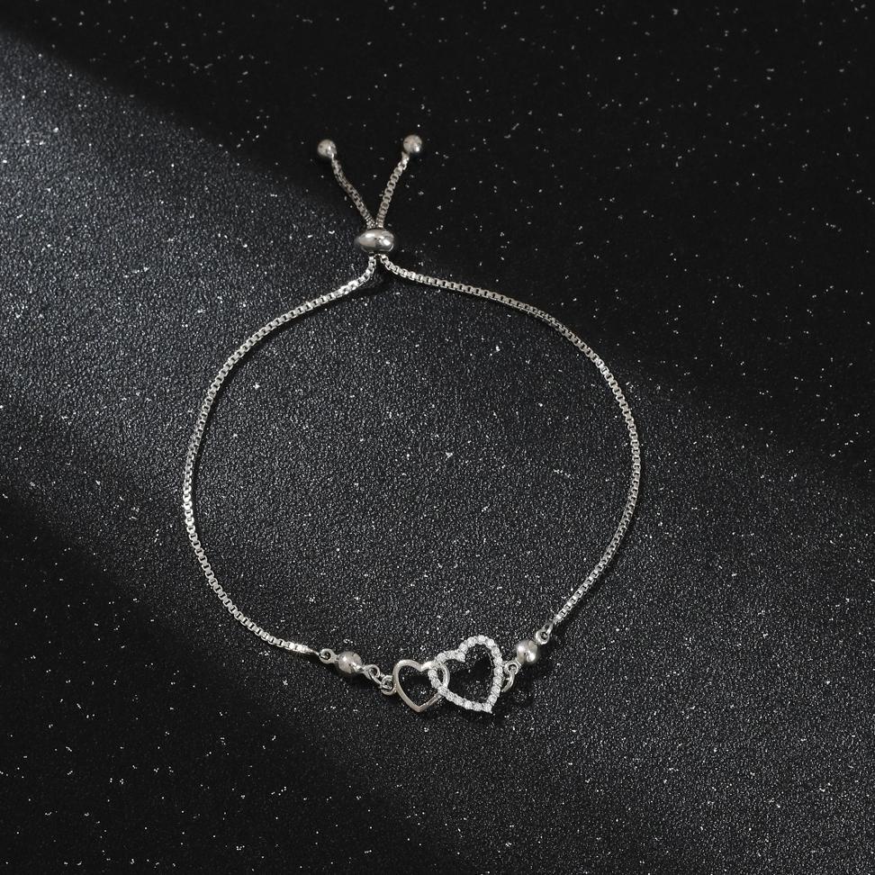 ️ Gelang Titanium Anti Karat Rose Gold Aksesoris Fashion Gelang Serut Rantai Wanita Murah Perak D349