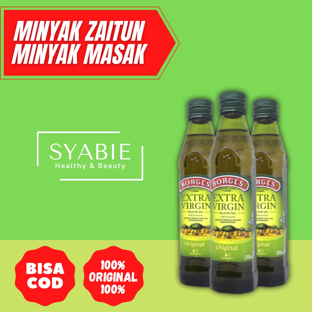 

TERMURAH Borges OLIVE OIL UNTUK MASAK Minyak Zaitun Asli Halal dan BPOM SYABIE