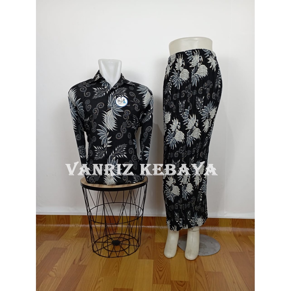 BATIK COUPLE/KEMEJA BATIK COUPLE/BATIK COUPLE LENGAN PANJANG/ROK PLISKET COUPLE-6