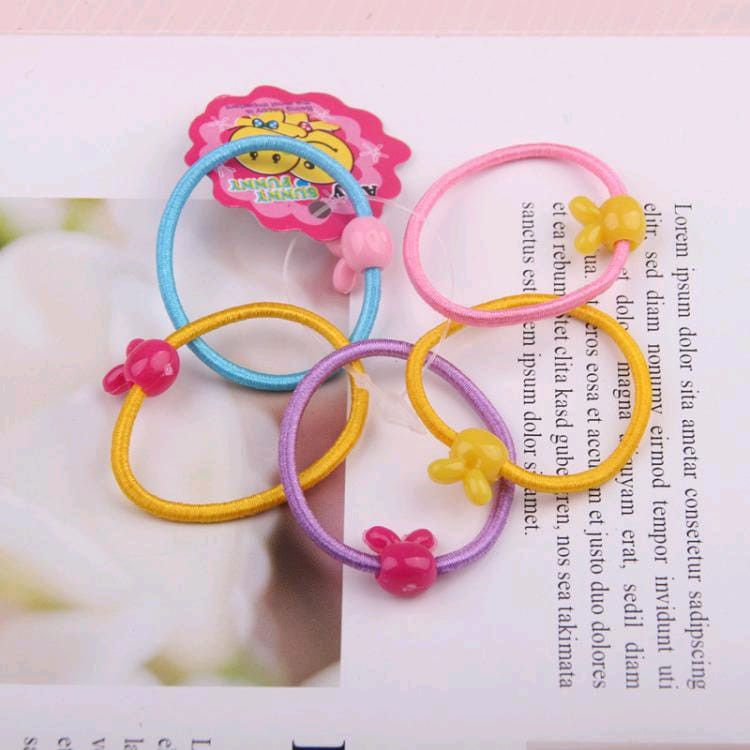 【GOGOMART】Ikat Rambut Anak / Hair Band - 1 Bungkus Isi 50pcs - KARTUN