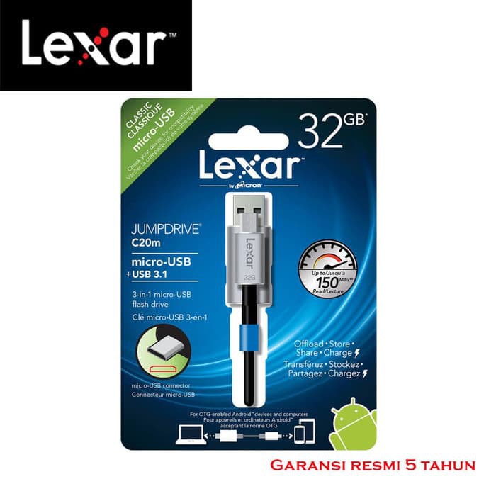 Lexar Micro OTG 32GB JumpDrive C20m USB 3.1 - 32 gb