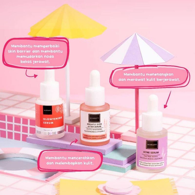 serum scarlett / serum acne scarlett / serum brightly scarlett / glowtening serum scarlett