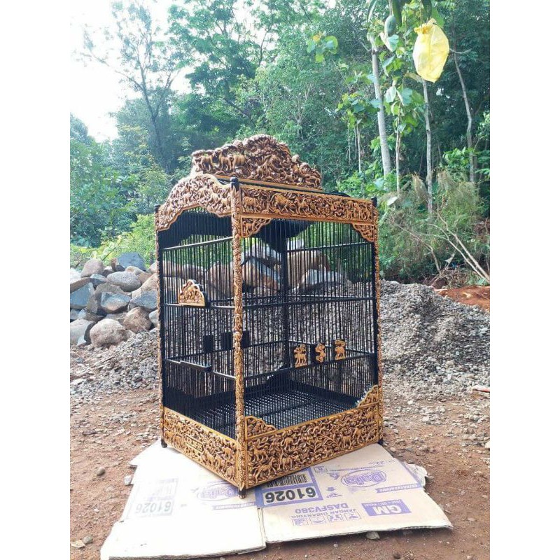 sangkar ukir kenari cak ijo
