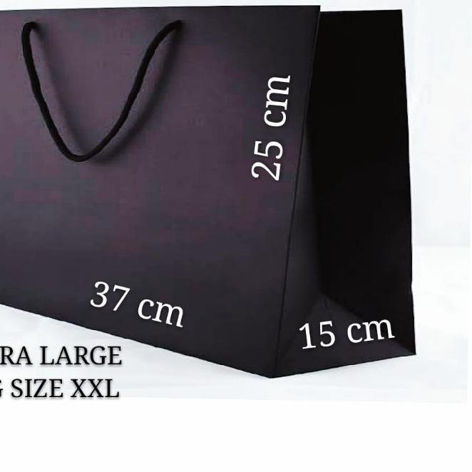 

➵ SUPER JUMBO PAPERBAG SUPER BLACK 37 x 15 x 25 cm ▲