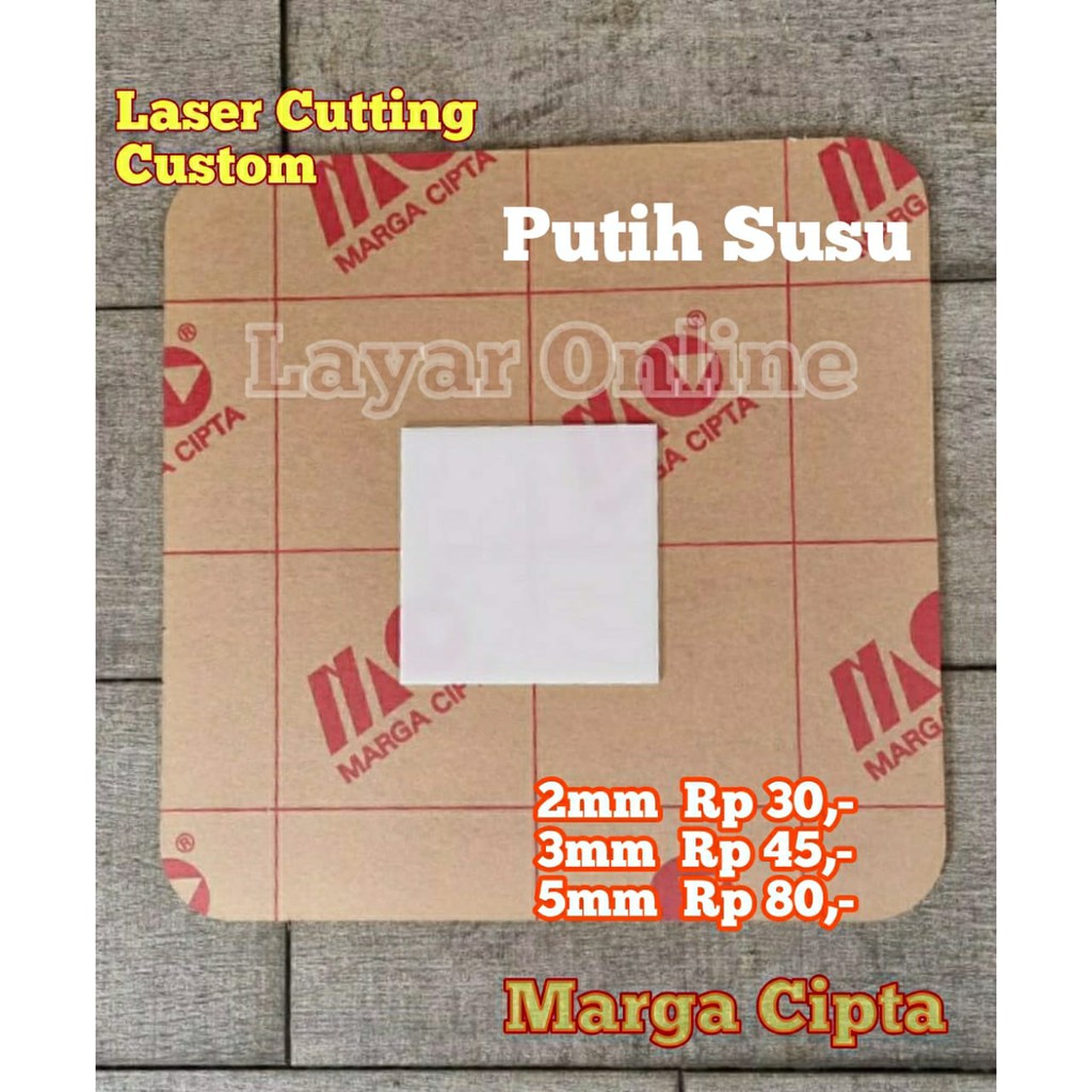 Akrilik Laser Cutting Custom Acrylic PUTIH SUSU Potongan Lembaran