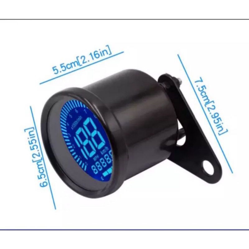 Speedometer rpm amper bensin komplit digital