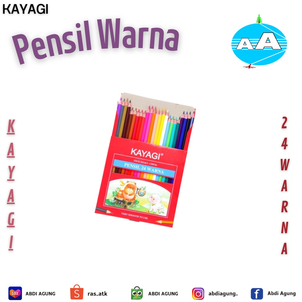 

Pensil Warna Kayagi Murah isi 24 Warna