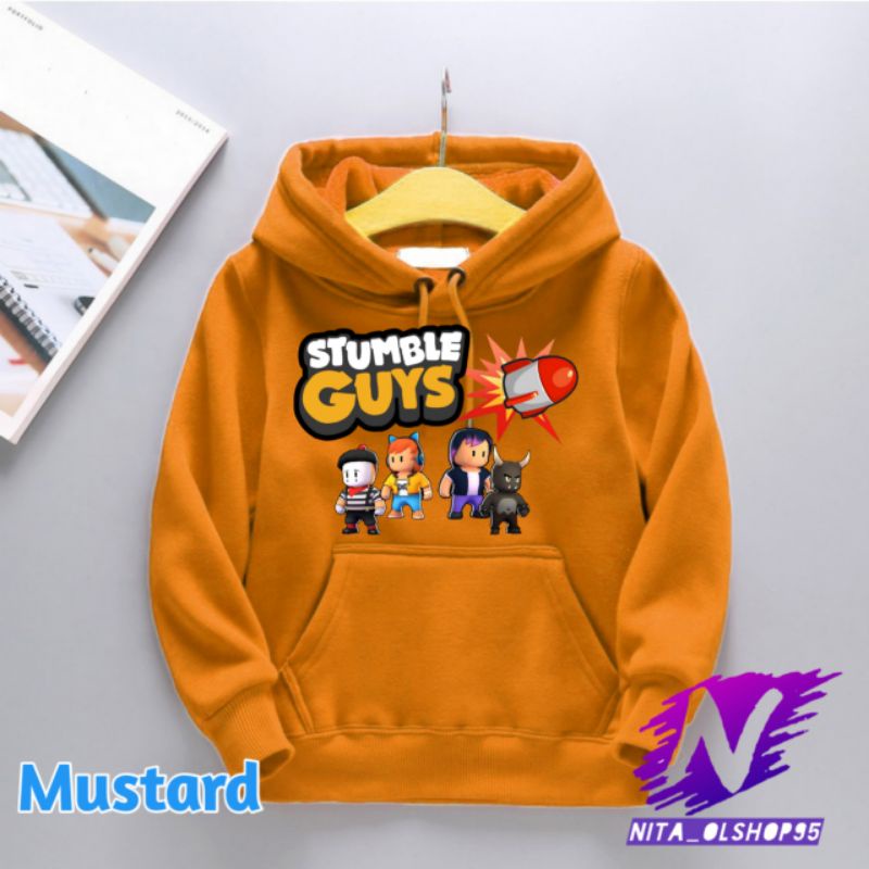 Hoodie stumble guys roket hoodie anak bisa untuk laki laki dan perempuan untuk anak umur 2-12tahun