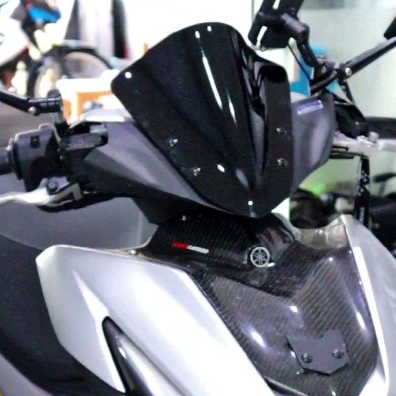 Premium windshield Aerox 155 old new dark black pekat hitam visor aerox new connected