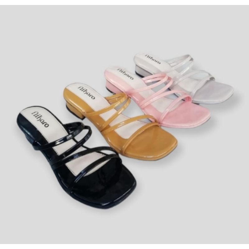 Sandal Wanita Heels Terbaru (Sendal heels wanita Termurah hak tahu 3cm)