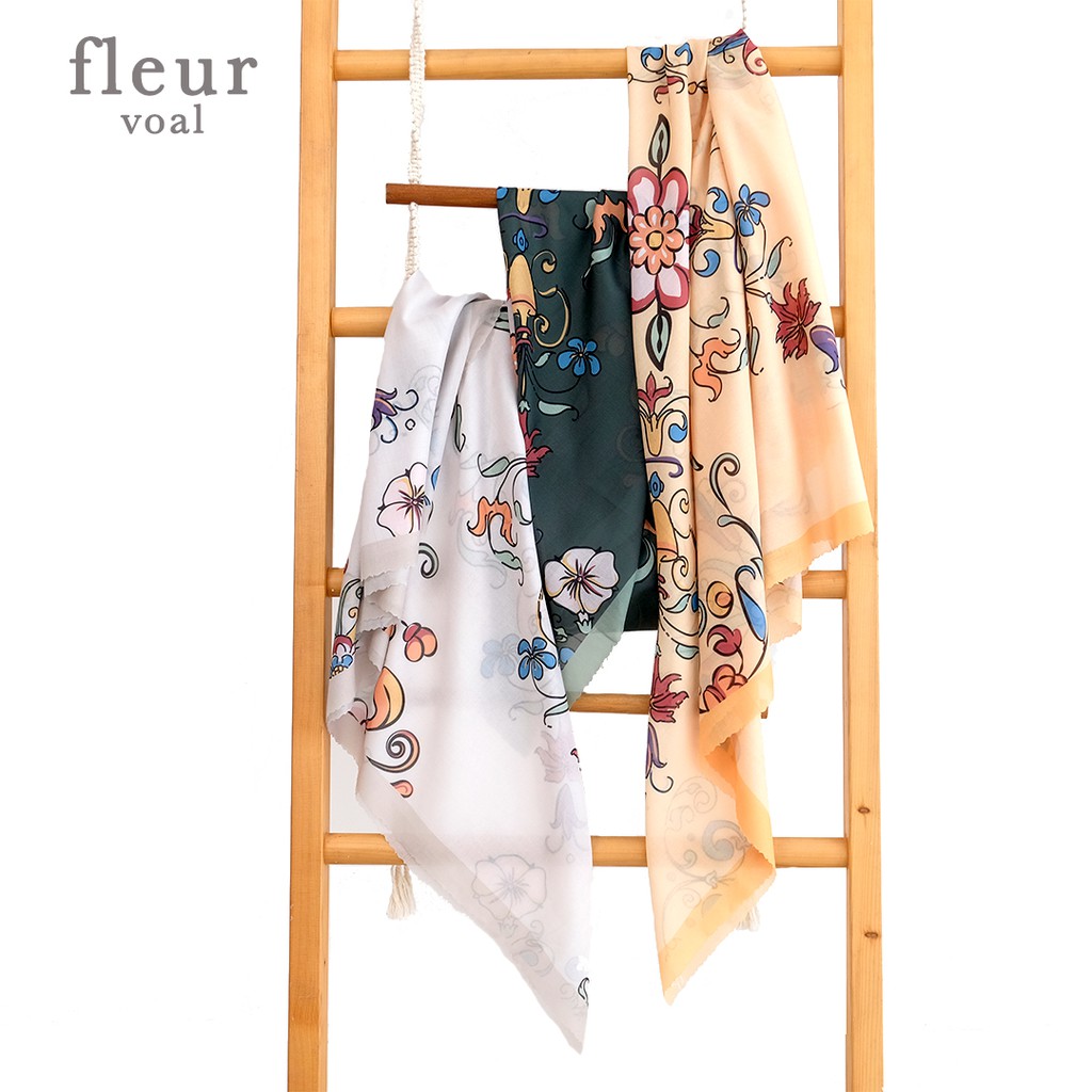 Fleur Scarf by Famine / hijab / scarf / hijab voal / scarf voal / hijab satin / scarf satin