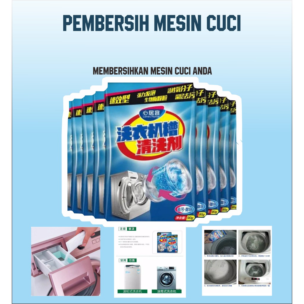 PEMBERSIH MESIN CUCI  pembersih  Mesin Cuci  detergen  tablet pembersih mesin cuci
