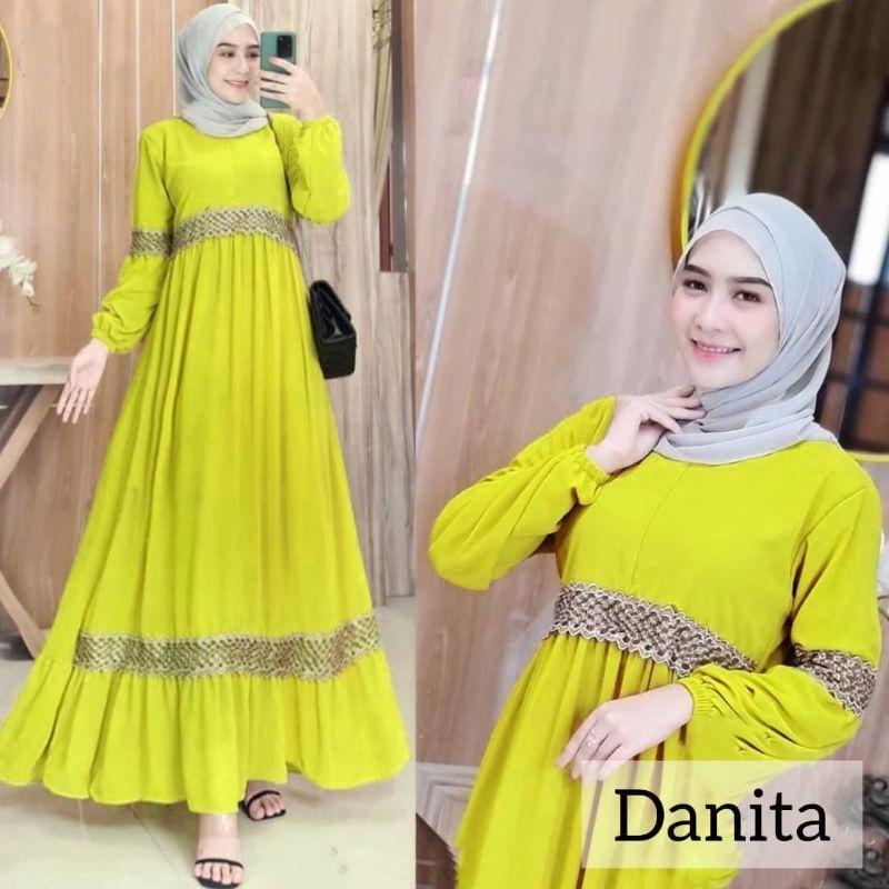 DRESS MALAYSIA CERUTY BABYDOLL RENDA/DANITA DRESS/GAMIS CERUTY FIT XL TERBARU/FASHION MUSLIM WANITA MELAYU/FAR MOSLEMSTORE