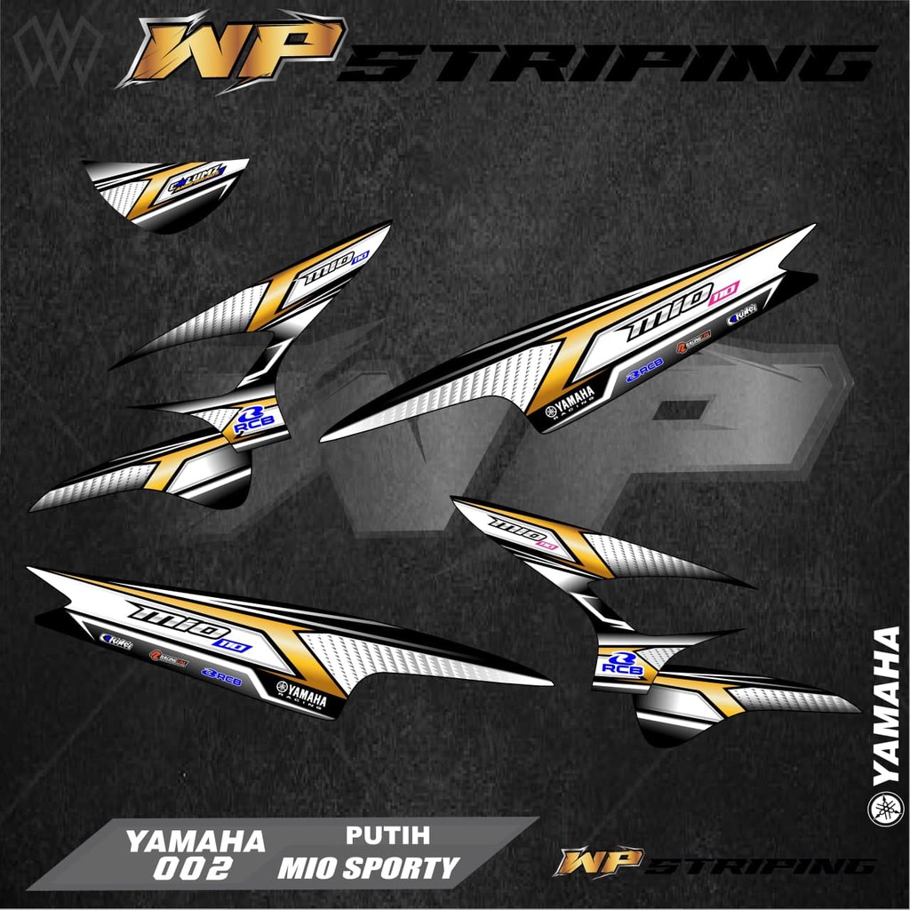 Stiker Striping MIO SPORTY / Sticker Variasi List Skotlet Motor Yamaha MIO SPORTY / 002
