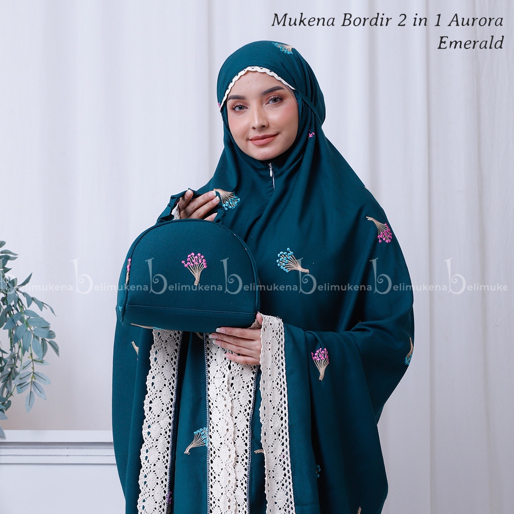 Mukena Dewasa Rayon Bordir 2in1 Aurora