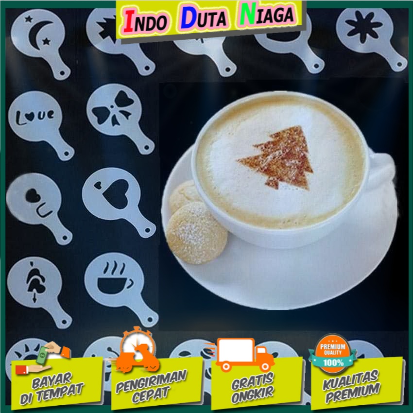 Cetakan Busa Foam Kopi Latte Art 16 PCS - JJYE01