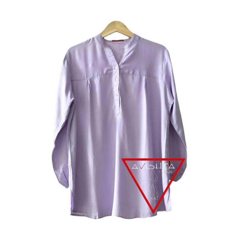 Blus polos rayon lilac Blouse polos rayon Blus polos jumbo lasenta by avishta d-sign Blouse Wanita A