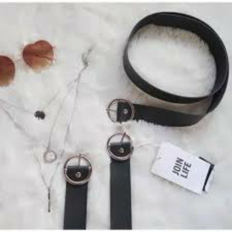 Celana kulot pendek dewasa wanita 3/4 - 7/8 motif Polos wafel crepe termurah dan Terlaris-Ring Belt Korea