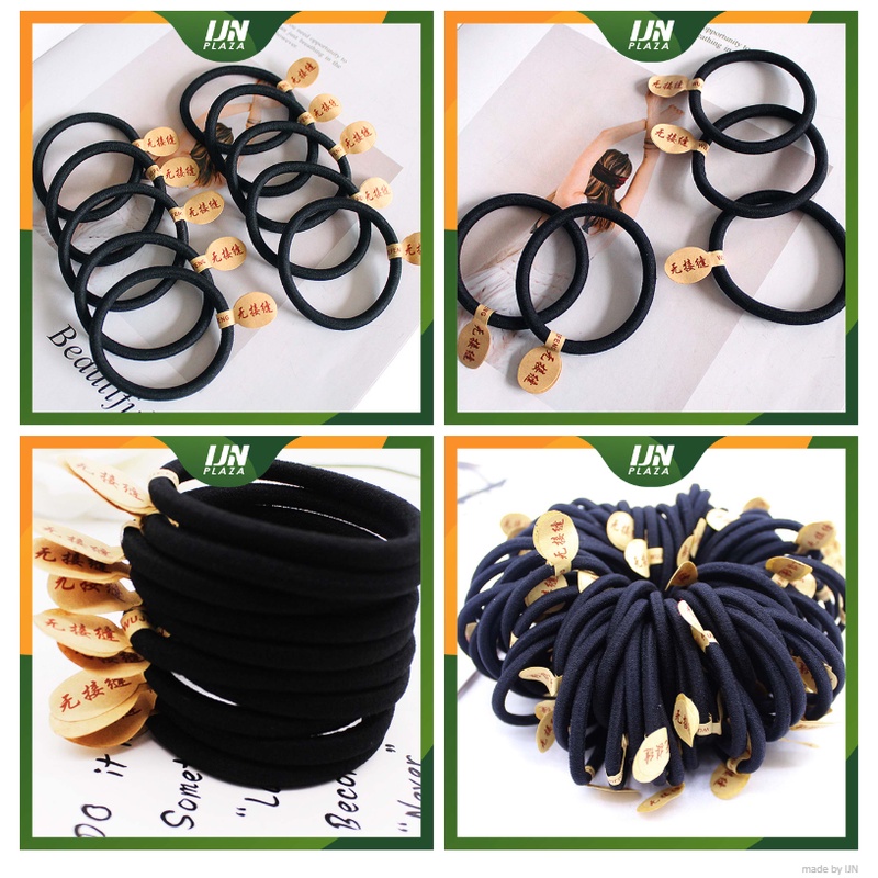 ❤ IJN ❤ Ikat Rambut Dewasa polos Jumbo Hitam Korea