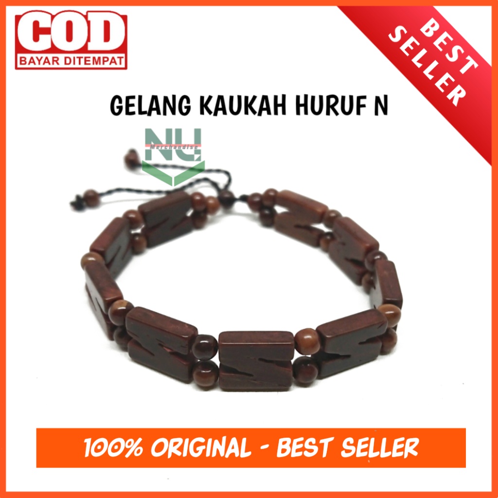 Gelang Kokka Kaukah Huruf N Coklat/Kokka Original/Kokka Ori