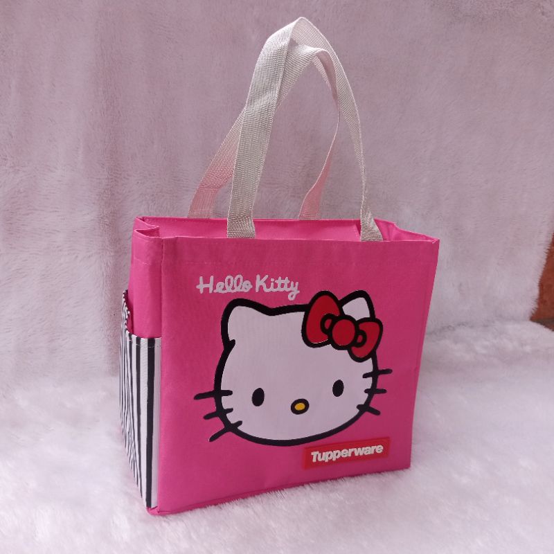 Tas bekal Hello Kitty Tupp ( Zipper bunga es )