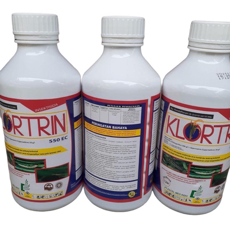 Insektisida hama ulat Klortrin 550 EC 1LITER  Klorpirifos 500 g/l + Sipermetrin 50 g/l Starban Dursban