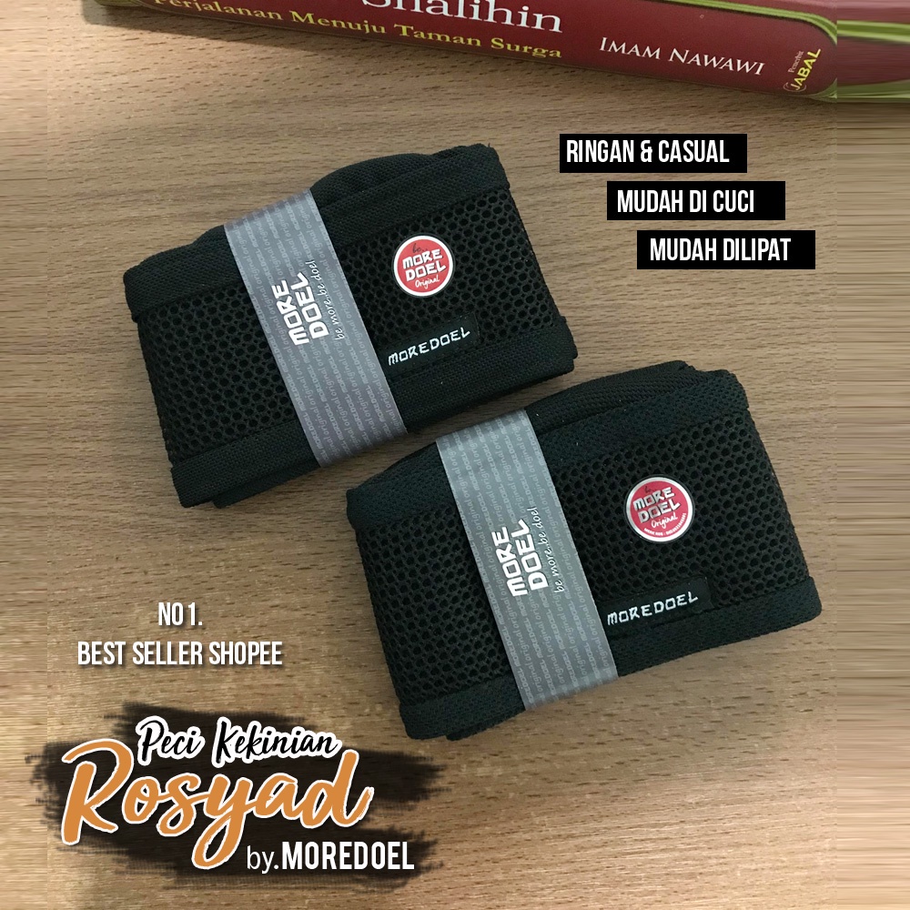 MOREDOEL - Kopiah Peci Hitam Peci Dewasa Rosyad By Moredoel