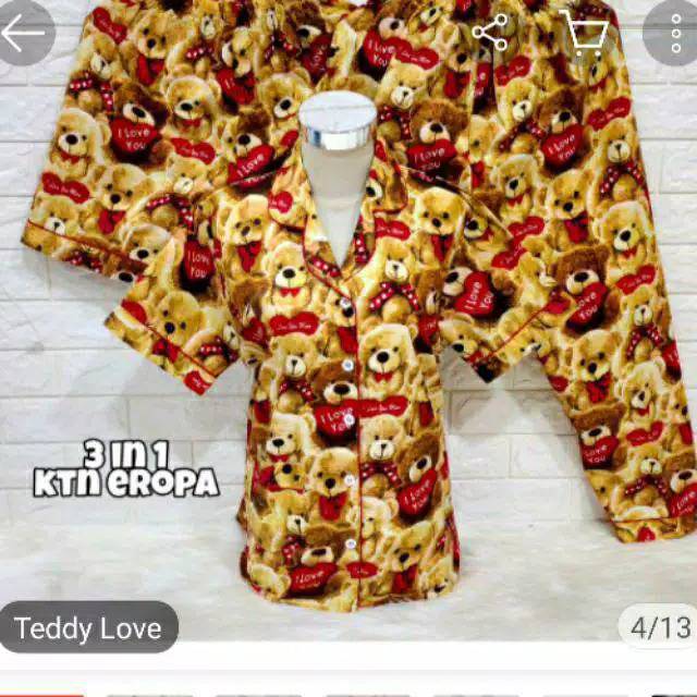 Setelan piyama 3 in 1 dewasa