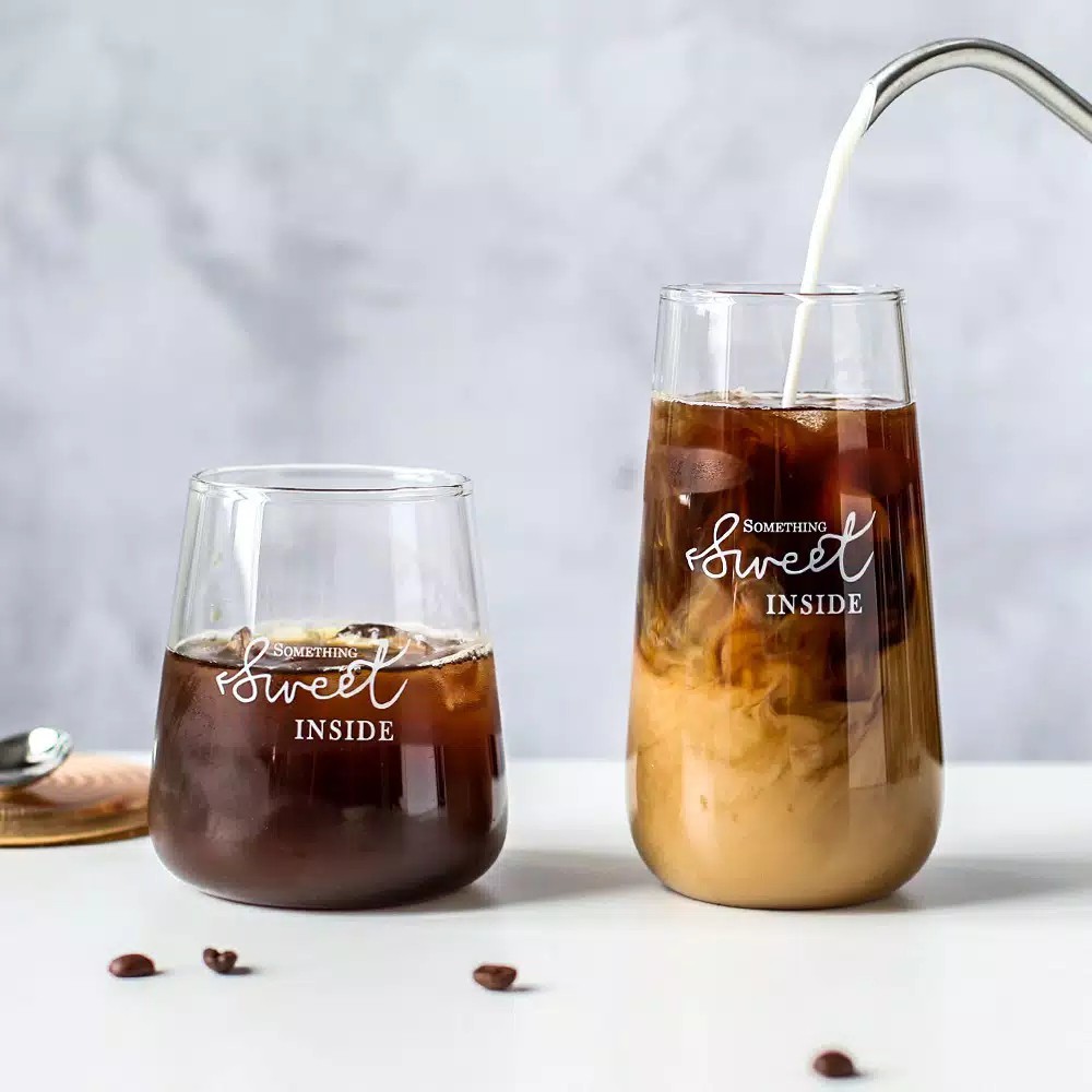 Gelas Kaca Cup Cangkir Coffee Juice Tumblr Transparent Sweet Inside