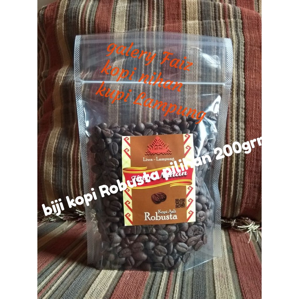 

Biji Kopi Hitam Robusta Pilihan 200gr