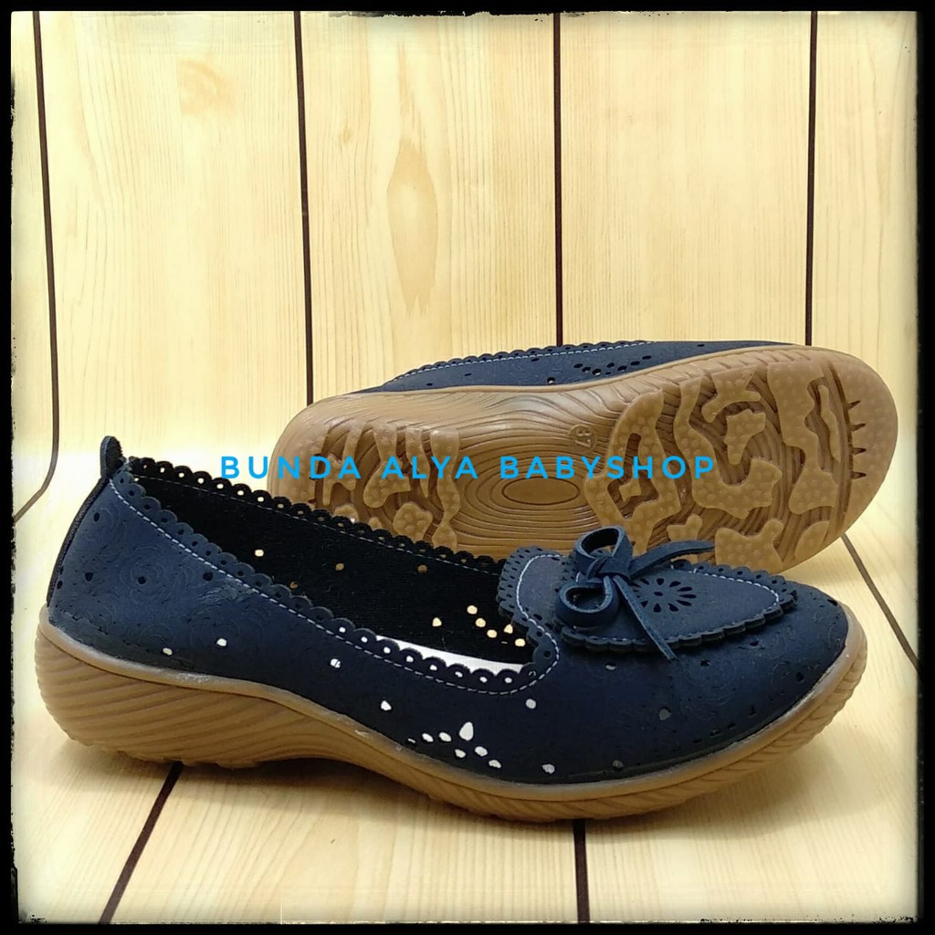 Sepatu Wanita NAVY Size 37 - 40 Sepatu Kerja Wanita - Sepatu Wanita Formal-Sepatu Slip On Perempuan