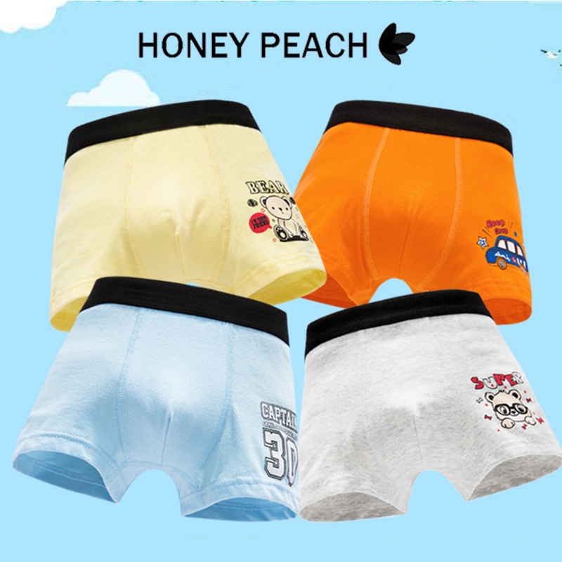 3PCS/Set Celana Dalam Anak Katun Sederhana Nyaman Boy Boxer CD