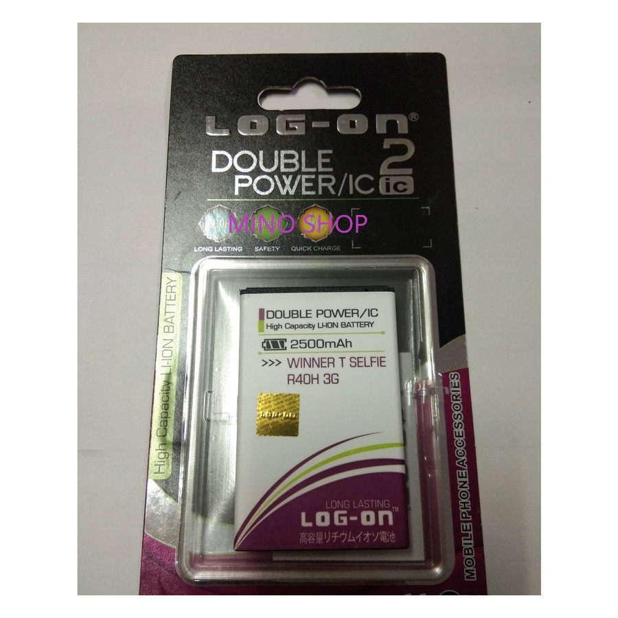 BATERAI EVERCOSS R40H 3G WINNER T SELFIE LOG ON DOUBLE POWER BATTERY