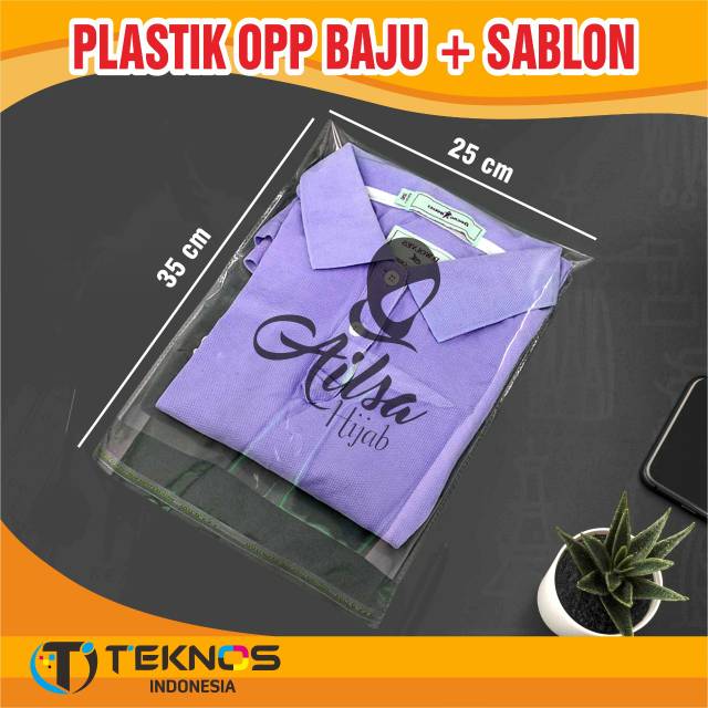  100  pcs PLASTIK  OPP SABLON  BAJU KAOS 25x35 30x40 SEAL 