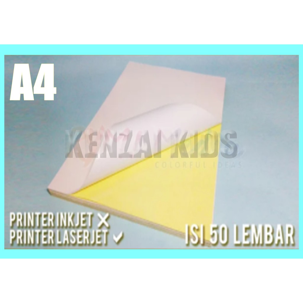 

Kertas Sticker Chromo A4 isi 20 lembar - Kertas Stiker Glossy Mengkilap