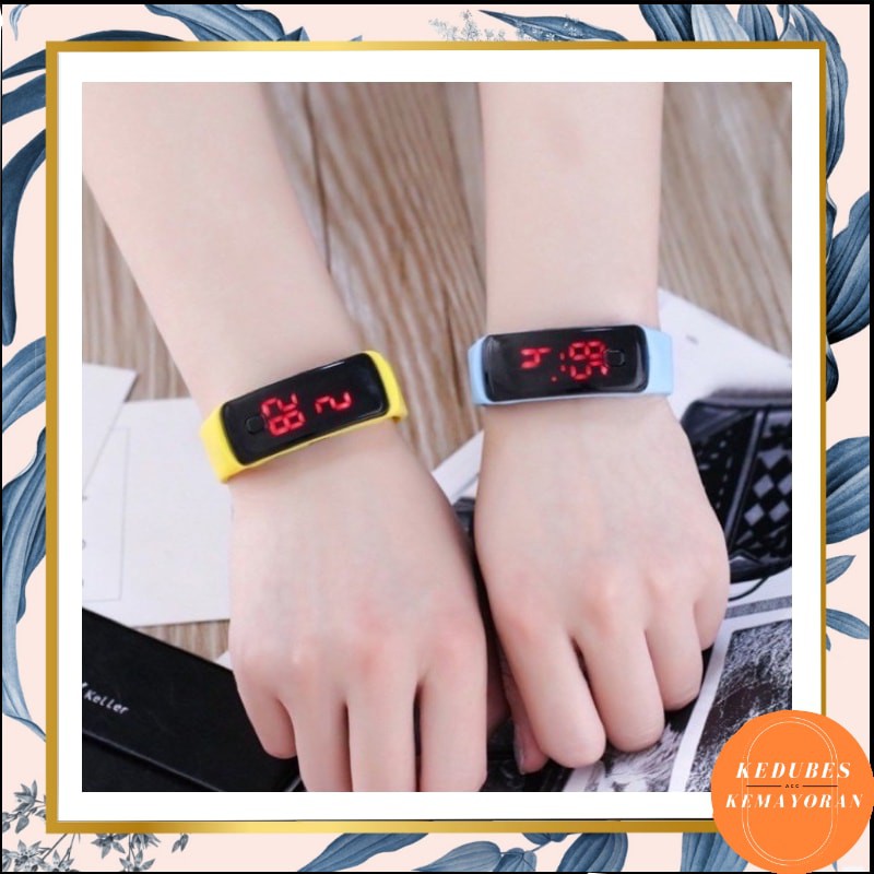 Jam Tangan Sport LED Digital Anti Air Strap Karet Watch Jam Tangan Fashion Murah Import