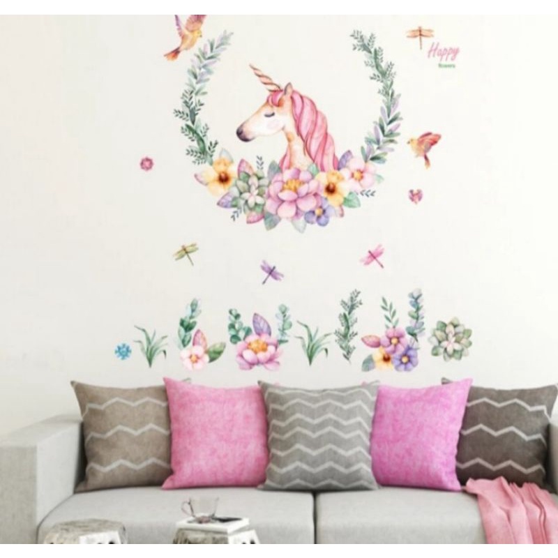 stiker dinding unicorn// wall stiker gemes