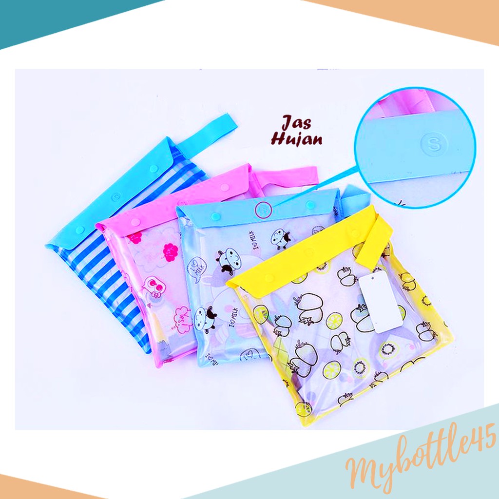 CS.  Jas Hujan Anak motif SAPI (Dengan ruang ransel, topi tiup) jas hujan ponco,rok pria wanita