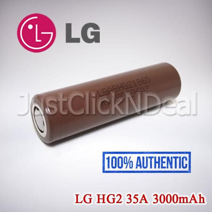 Baterai 18650 LG HG2 Original Vapor Vaporizer Vape Batre Battery Ori