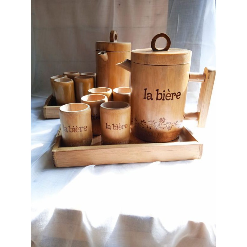 Set poci 700ml | gelas bambu